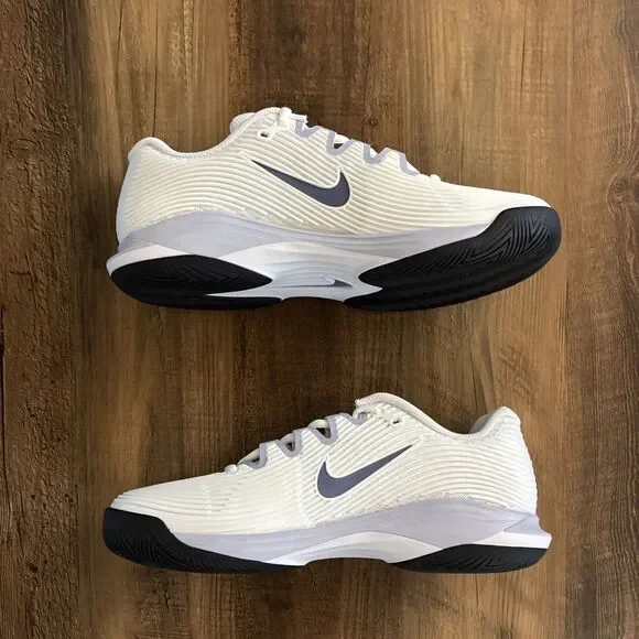 Nike Court Air Zoom Vapor 12 HC Women Size 8.5 White Indigo Tennis FV5554-102 - Picture 2 of 6